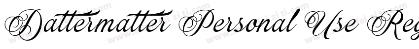 Dattermatter Personal Use Regular字体转换